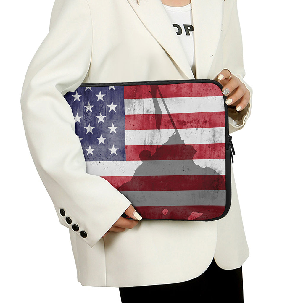 American Flag War Memorial Print Laptop Sleeve