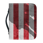 American Flag War Memorial Print Leather Bible Cover