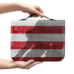 American Flag War Memorial Print Leather Bible Cover