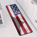 American Flag War Memorial Print Long Kitchen Mat