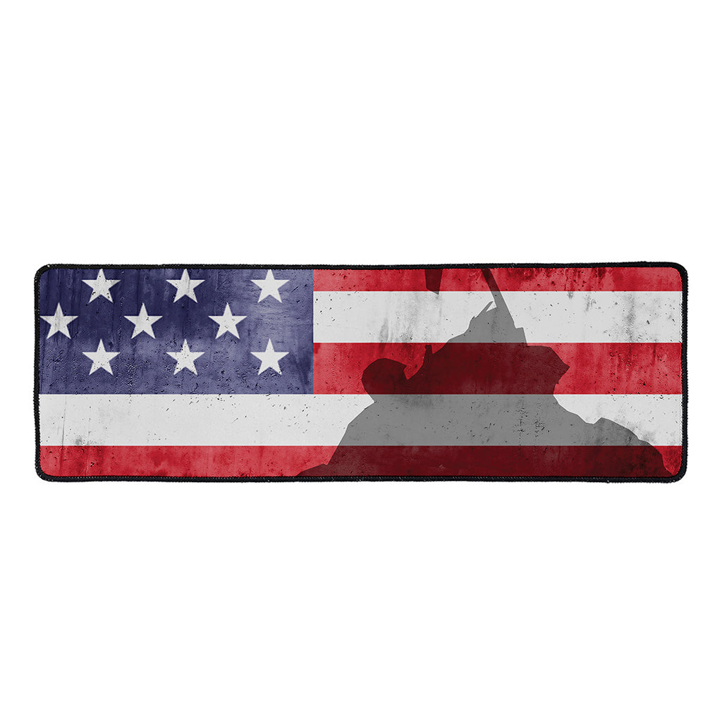 American Flag War Memorial Print Long Kitchen Mat