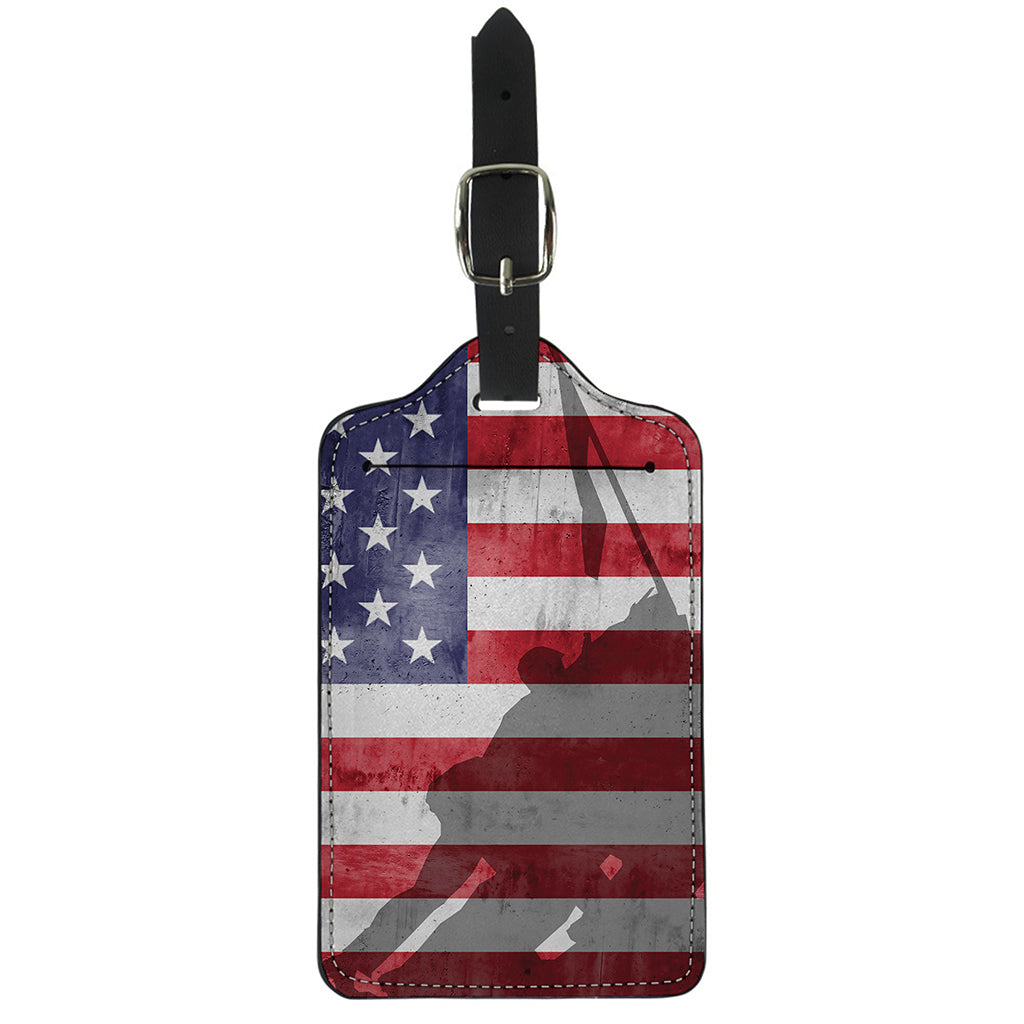 American Flag War Memorial Print Luggage Tag
