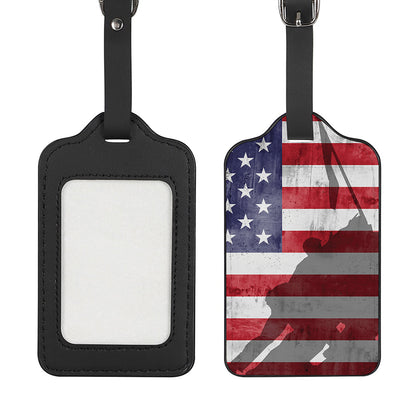 American Flag War Memorial Print Luggage Tag