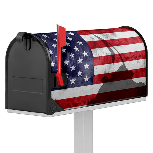 American Flag War Memorial Print Mailbox Cover