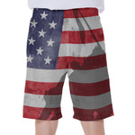 American Flag War Memorial Print Men's Beach Shorts
