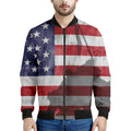 American Flag War Memorial Print Men's Bomber Jacket