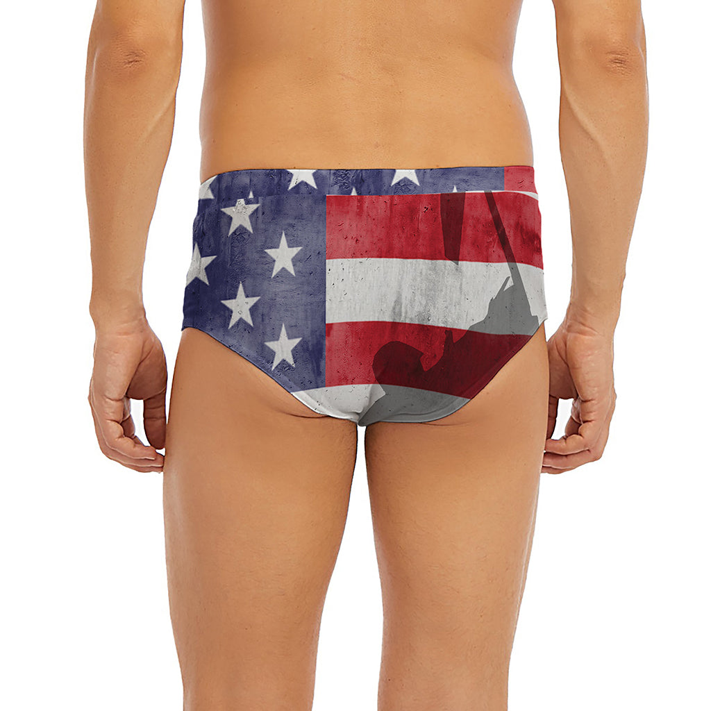 American Flag War Memorial Print Men's Briefs