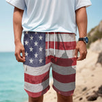 American Flag War Memorial Print Men's Cargo Shorts