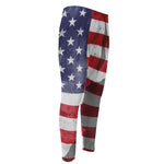 American Flag War Memorial Print Men's Compression Pants