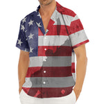 American Flag War Memorial Print Men's Deep V-Neck Shirt