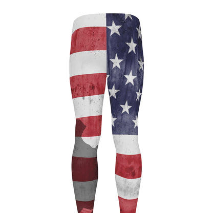 American Flag War Memorial Print Men's leggings