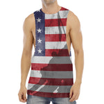 American Flag War Memorial Print Men's Muscle Tank Top