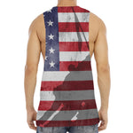 American Flag War Memorial Print Men's Muscle Tank Top