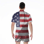 American Flag War Memorial Print Men's Rompers