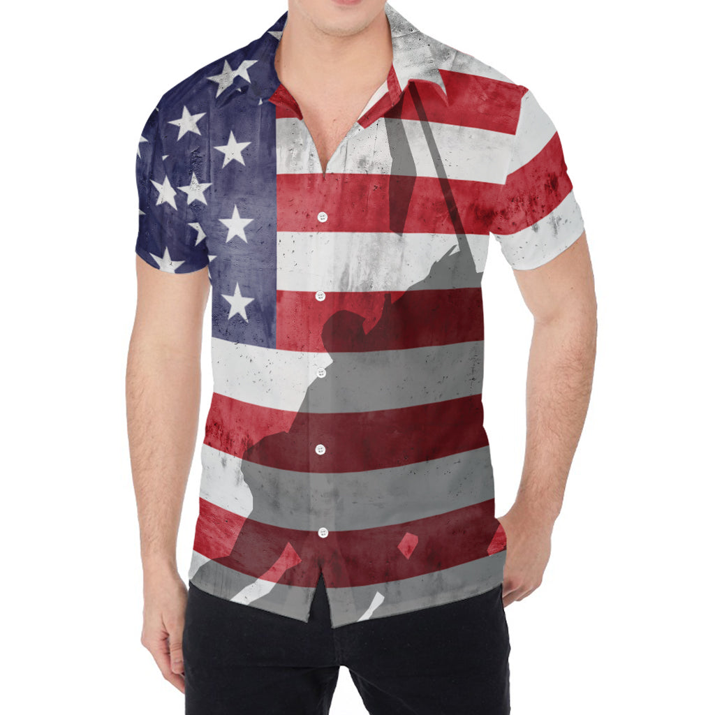 American Flag War Memorial Print Men's Shirt