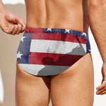 American Flag War Memorial Print Men's Swim Briefs