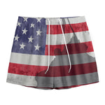 American Flag War Memorial Print Mesh Shorts