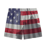 American Flag War Memorial Print Mesh Shorts