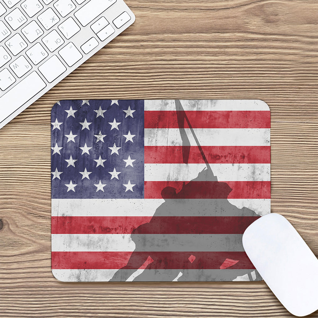 American Flag War Memorial Print Mouse Pad