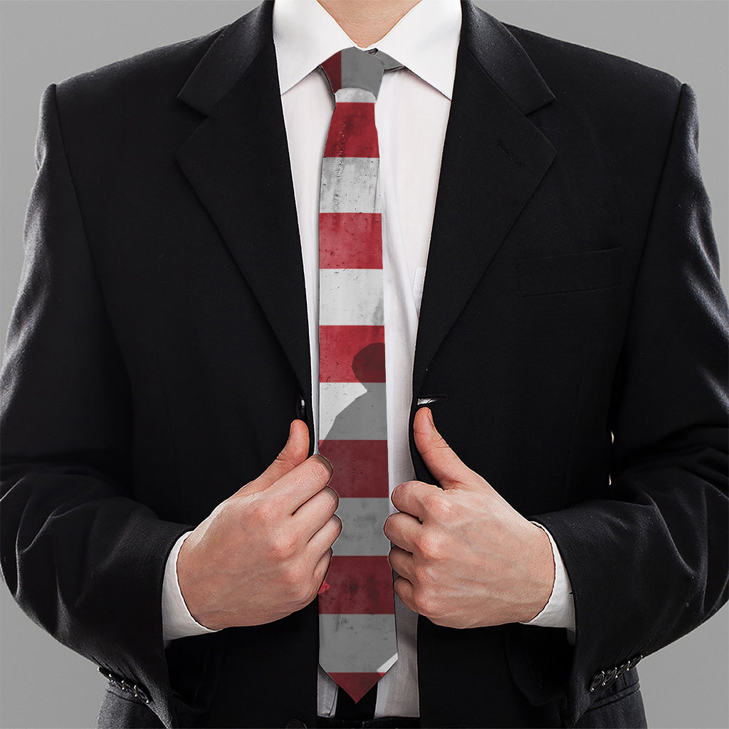 American Flag War Memorial Print Necktie