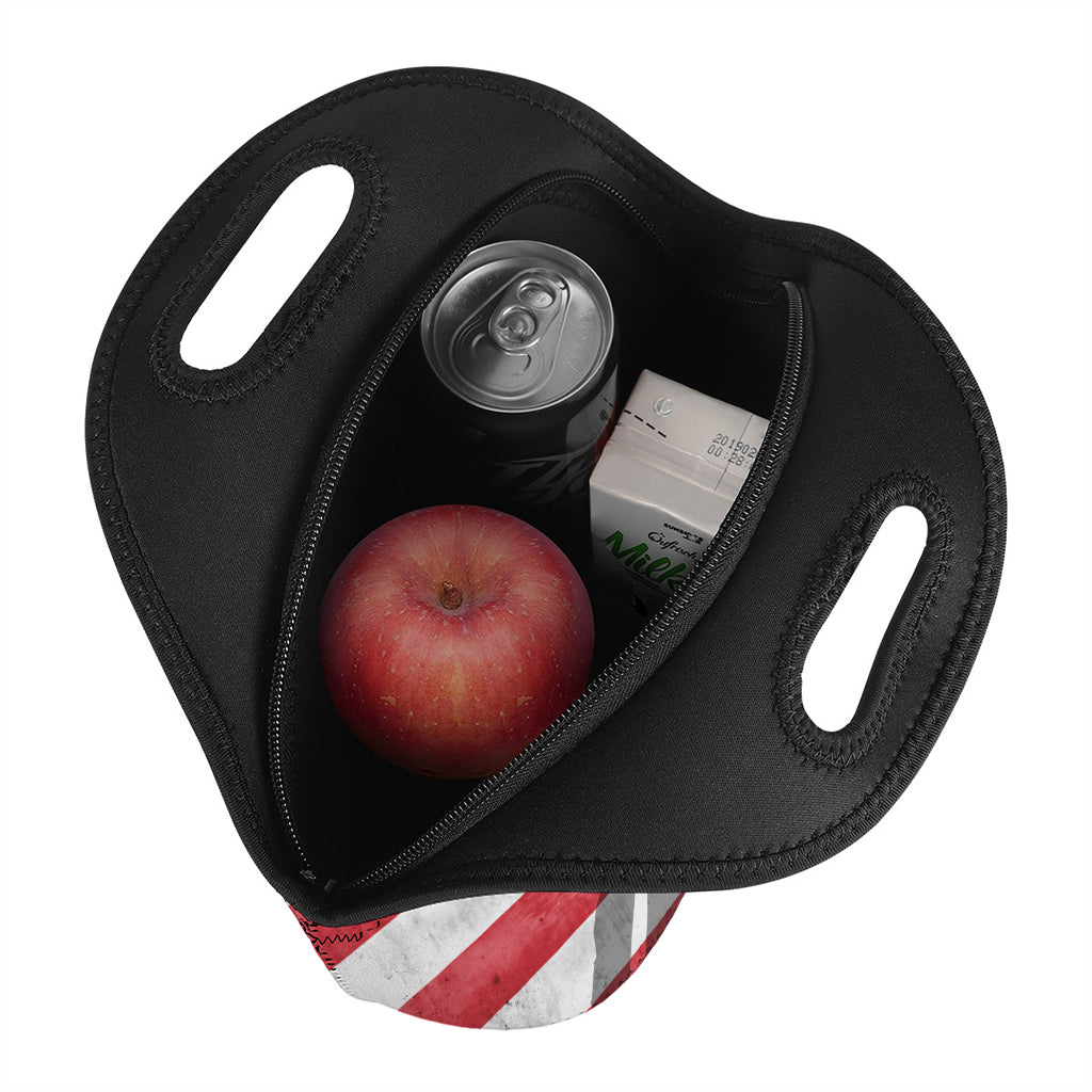 American Flag War Memorial Print Neoprene Lunch Bag