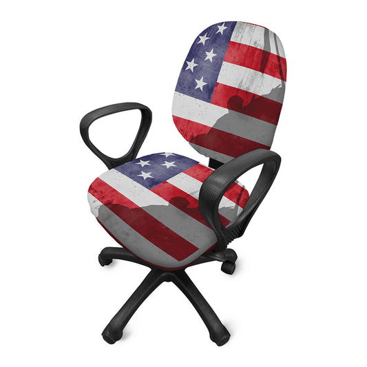 American Flag War Memorial Print Office Chair Cover