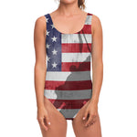 American Flag War Memorial Print One Piece Swimsuit
