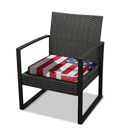 American Flag War Memorial Print Outdoor Seat Cushion Cover