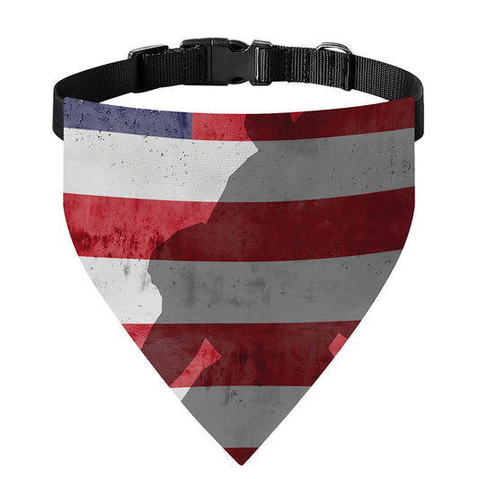 American Flag War Memorial Print Over The Collar Dog Bandana