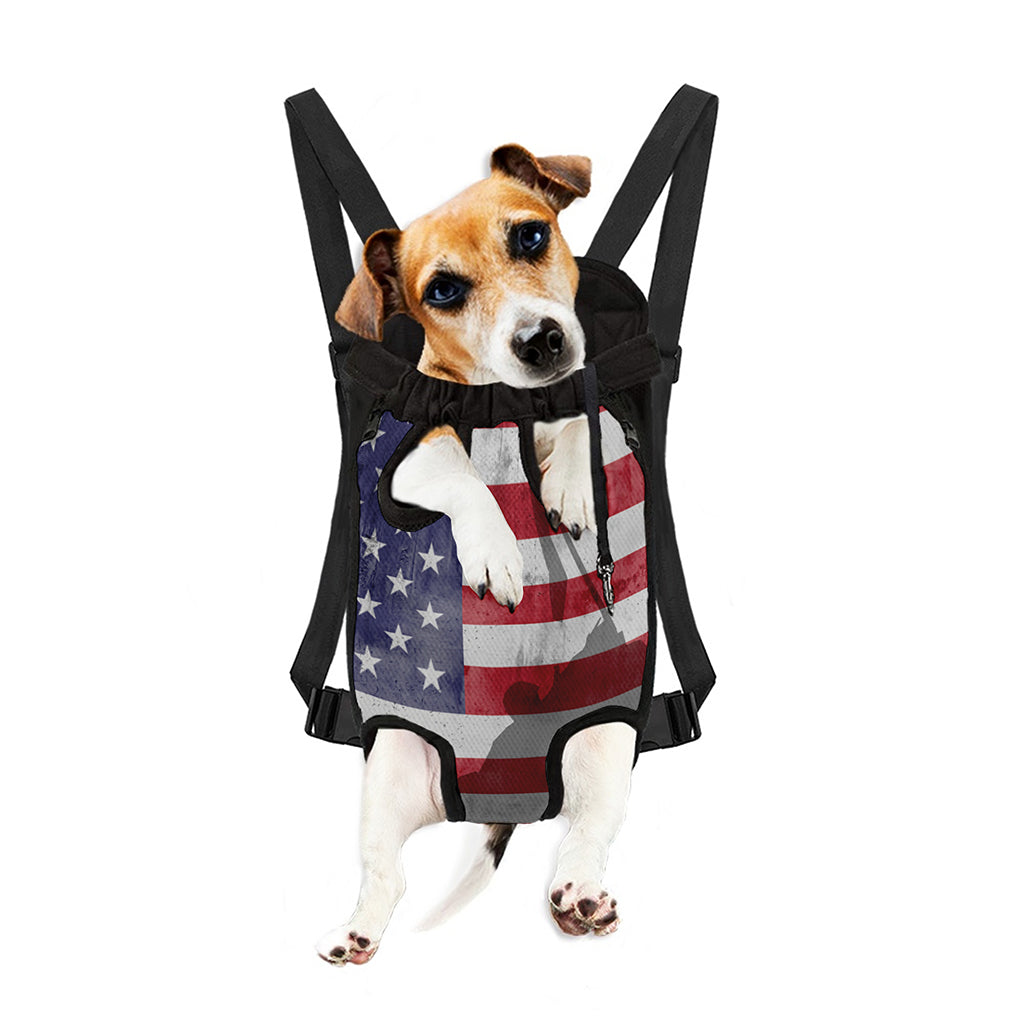 American Flag War Memorial Print Pet Carrier Backpack