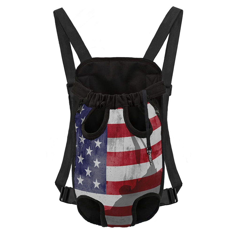 American Flag War Memorial Print Pet Carrier Backpack