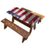 American Flag War Memorial Print Picnic Table Cover