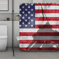 American Flag War Memorial Print Polyester Shower Curtain