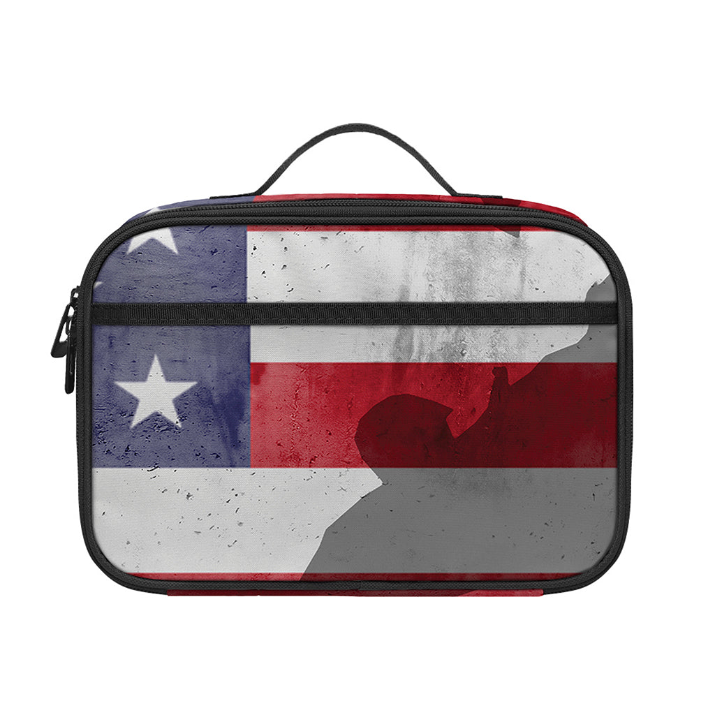 American Flag War Memorial Print Portable Lunch Bag