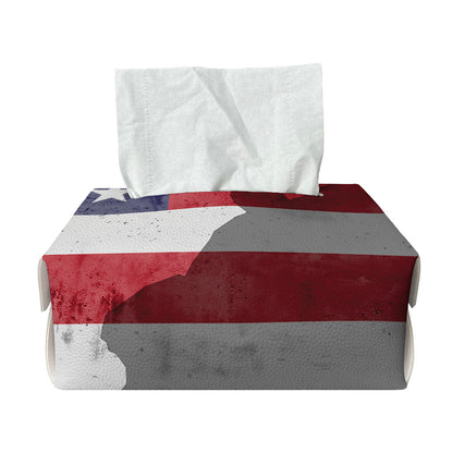 American Flag War Memorial Print Rectangle Tissue Box Cover