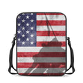 American Flag War Memorial Print Rectangular Crossbody Bag