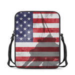 American Flag War Memorial Print Rectangular Crossbody Bag