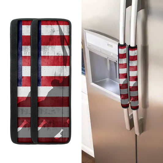 American Flag War Memorial Print Refrigerator Handle Covers