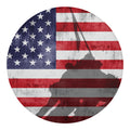 American Flag War Memorial Print Round Blanket