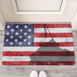 American Flag War Memorial Print Rubber Doormat