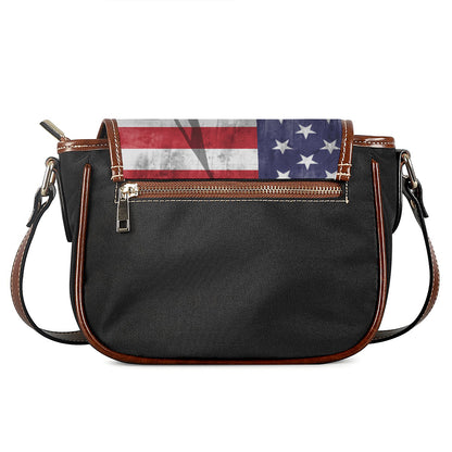 American Flag War Memorial Print Saddle Bag