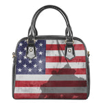 American Flag War Memorial Print Shoulder Handbag