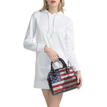American Flag War Memorial Print Shoulder Handbag
