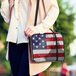 American Flag War Memorial Print Shoulder Strap Bible Bag