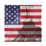 American Flag War Memorial Print Silk Bandana