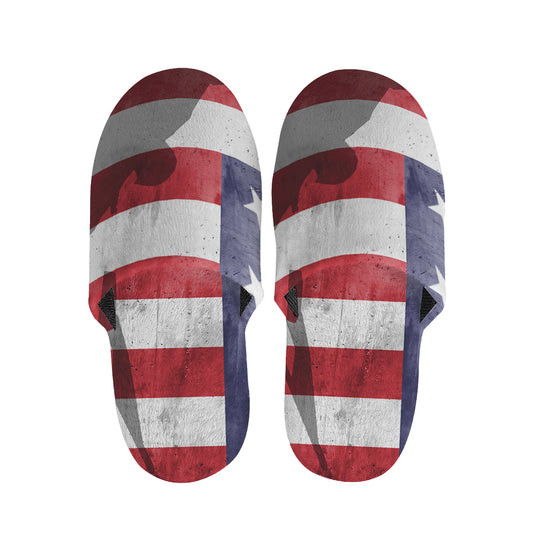American Flag War Memorial Print Slippers
