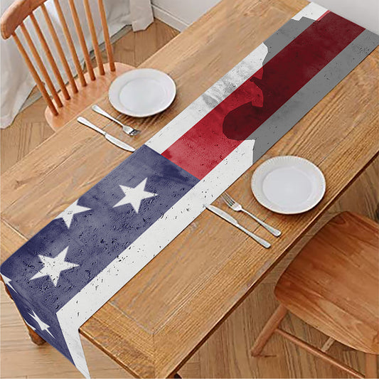 American Flag War Memorial Print Table Runner
