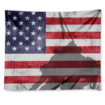 American Flag War Memorial Print Tapestry