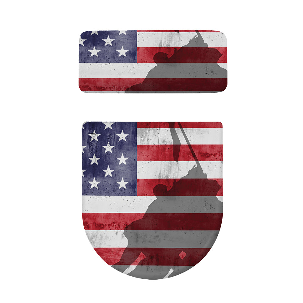 American Flag War Memorial Print Toilet Lid And Tank Cover Set