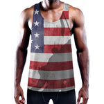 American Flag War Memorial Print Training Tank Top